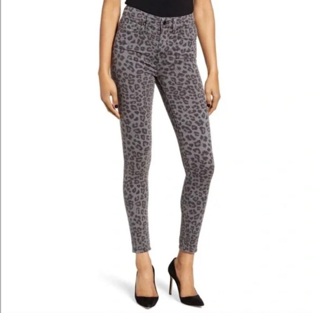 Good American Grey Leopard Good Legs Skinny Jeans NWT Size 2/26
